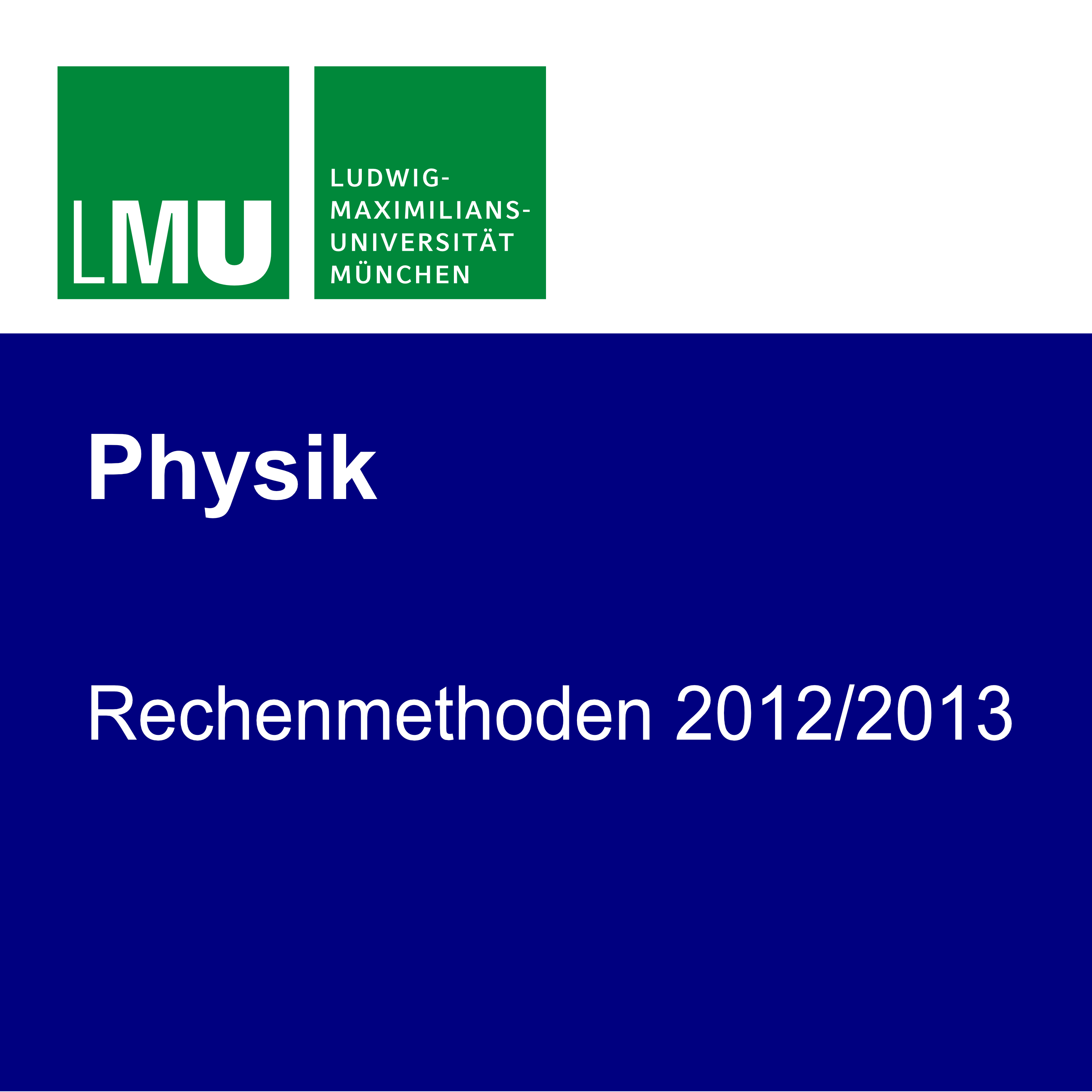 LMU Rechenmethoden 2012/2013